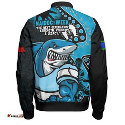 Amazing Aussie Cronulla Sutherland Sharks NAIDOC Indigenous Warrior Spirit Bomber Jacket