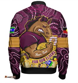 Amazing Aussie Brisbane Broncos Naidoc Week Custom Brisbane Broncos For Our Elders Aboriginal Inspired Bomber Jacket