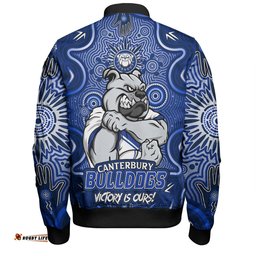 Amazing Aussie Canterbury Bankstown Bulldogs Aboriginal Pattern Inspired Victory Is Ours Bomber Jacket