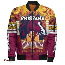 Amazing Aussie Brisbane Broncos Custom Talent Win Games But Teamwork And Intelligence Win Championships With Aboriginal Style Bomber Jacket
