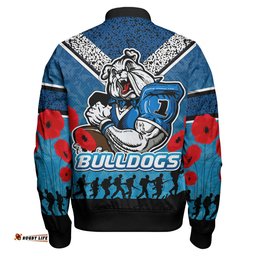 Amazing Aussie Canterbury Bankstown Bulldogs Custom Anzac Canterbury Bankstown Bulldogs Bomber Jacket