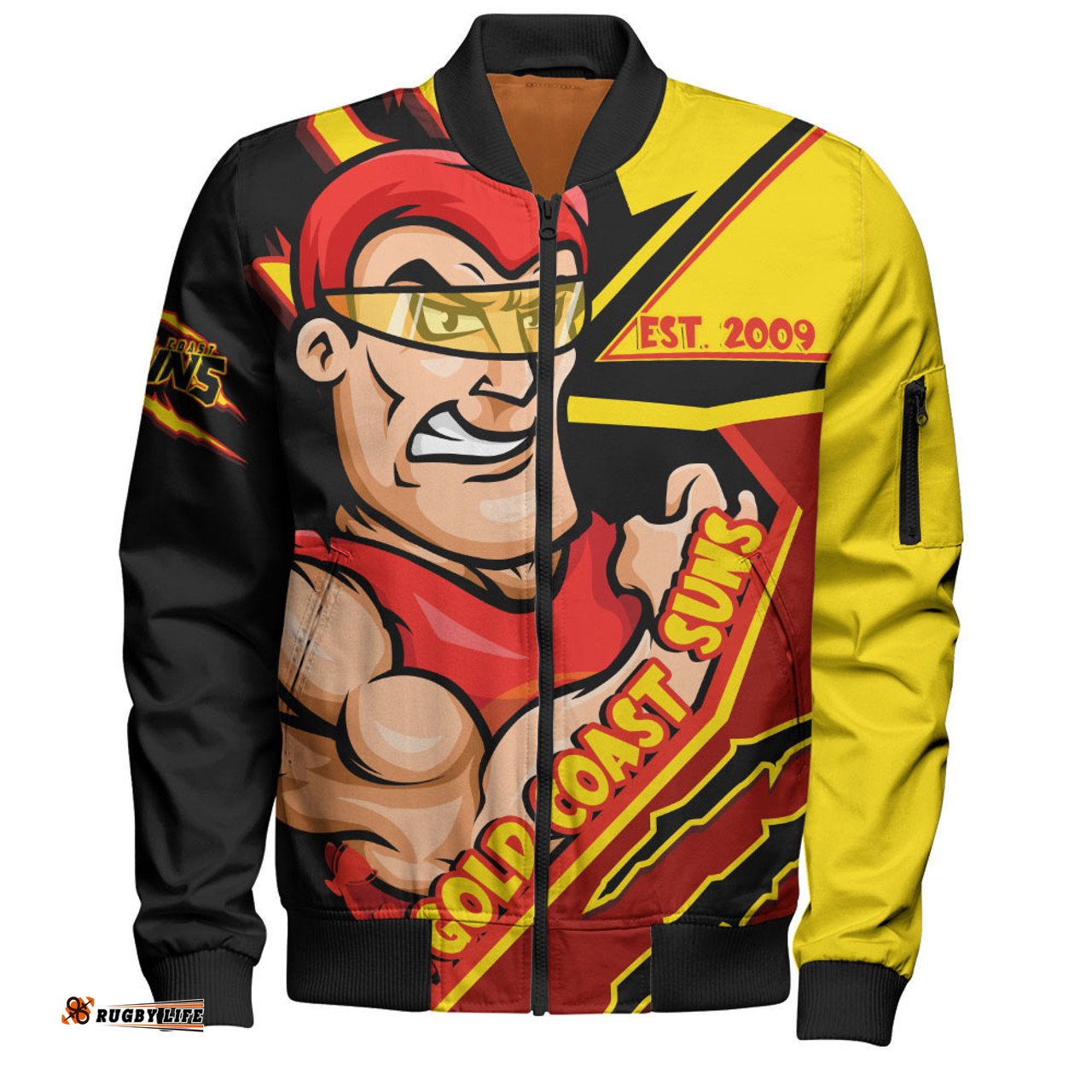 Amazing Aussie Gold Coast SUNS Battlefield Glory Gear Bomber Jacket