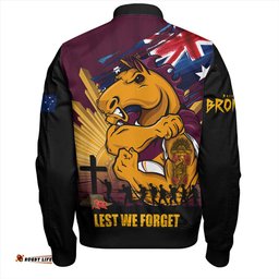 Amazing Aussie Brisbane Broncos Fearless ANZAC Defender Bomber Jacket