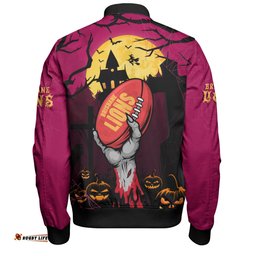 Amazing Aussie Brisbane Lions Full Moon Fever Halloween Supporter Bomber Jacket
