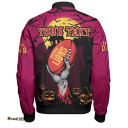 Amazing Aussie Brisbane Lions Full Moon Fever Halloween Supporter Bomber Jacket