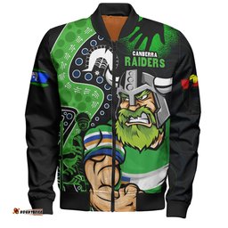 Amazing Aussie Canberra Raiders NAIDOC Indigenous Warrior Spirit Bomber Jacket