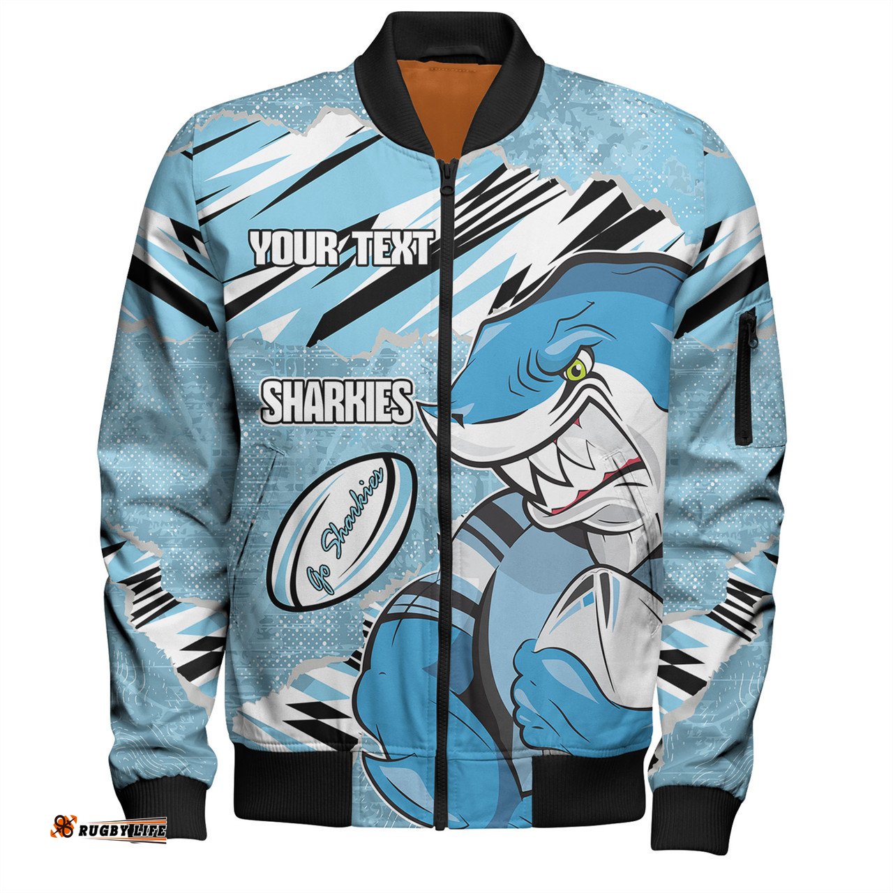 Amazing Aussie Cronulla Sutherland Sharks Theme Song Bomber Jacket