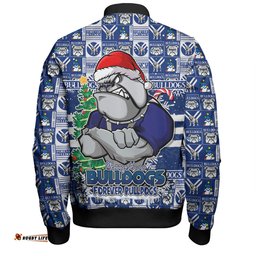 Amazing Aussie Canterbury Bankstown Bulldogs Merry Ugly Christmas Comic Style Bomber Jacket