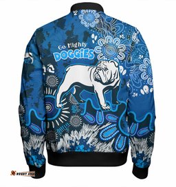 Amazing Aussie Canterbury Bankstown Bulldogs Custom Go Mighty Doggies Bomber Jacket