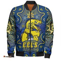 Amazing Aussie Parramatta Eels Aboriginal Pattern Inspired Victory Is Ours Bomber Jacket