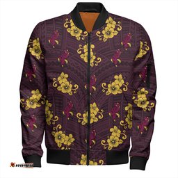 Amazing Aussie Brisbane Broncos Custom Brisbane Broncos With Maori Patterns Bomber Jacket