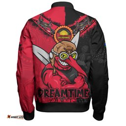 Amazing Aussie Essendon Dreamtime Warriors Of Culture Bomber Jacket