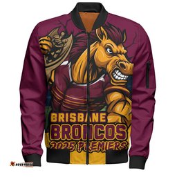 Amazing Aussie Brisbane Broncos Unleash Power In The Ultimate Battle Bomber Jacket