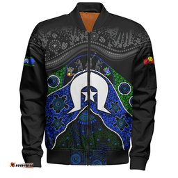 Amazing Aussie Indigenous Australian Aboriginal Torres Warrior Legacy NAIDOC Journey Bomber Jacket