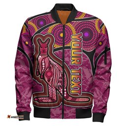 Amazing Aussie Maroons Rugby Custom Maroons Kangaroo Bomber Jacket
