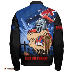 Amazing Aussie Newcastle Knights Fearless ANZAC Defender Bomber Jacket