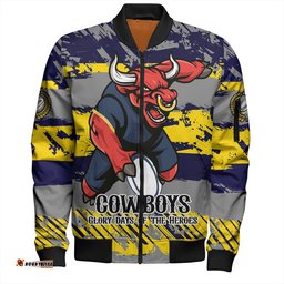 Amazing Aussie North Queensland Cowboys Theme Song Inspired Bomber Jacket