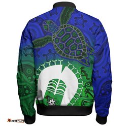 Amazing Aussie Indigenous Australian Aboriginal Island Heart Turtle Path Bomber Jacket