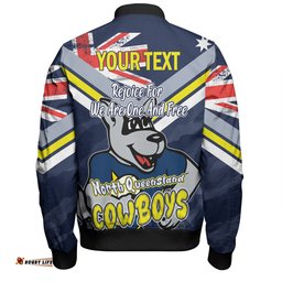 Amazing Aussie North Queensland Cowboys Happy Australia Day We Are One And Free Bomber Jacket