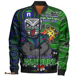 Amazing Aussie New Zealand Warriors Spirit Of NAIDOC Series Bomber Jacket