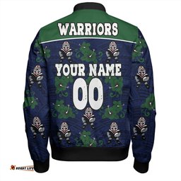 Amazing Aussie New Zealand Warriors Sport With Maori Pattern Bomber Jacket