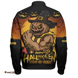 Amazing Aussie Hawthorn Dark Pumpkin Halloween Spirit Bomber Jacket