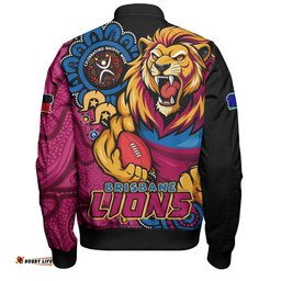 Amazing Aussie Brisbane Lions Power Through Generations NAIDOC Edition Bomber Jacket