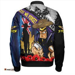 Amazing Aussie Melbourne Storm United In Spirit Anzac Day Tribute Bomber Jacket