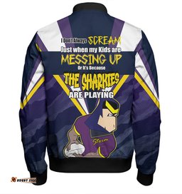 Amazing Aussie Melbourne Storm Mother's Day Screaming Mom and Crazy Fan Bomber Jacket