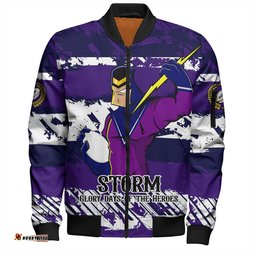 Amazing Aussie Melbourne Storm Theme Song Inspired Bomber Jacket