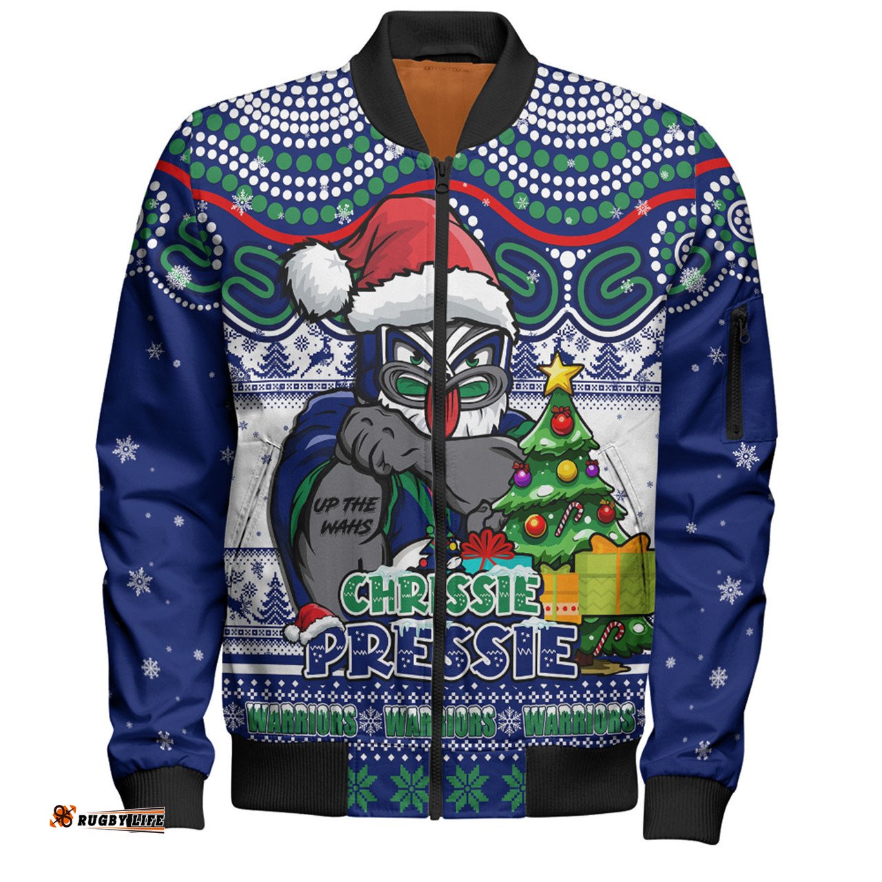 Amazing Aussie New Zealand Warriors Aussie Ugly Christmas For Die Hard Fan Supporters Bomber Jacket