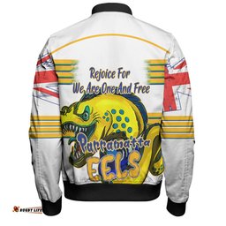 Amazing Aussie Parramatta Eels Happy Australia Day We Are One And Free V2 Bomber Jacket