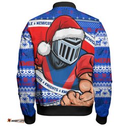 Amazing Aussie Newcastle Knights Ugly Knit Style For Christmas Game Fans Bomber Jacket