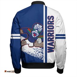 Amazing Aussie New Zealand Warriors Sport Warriors Mascot Quater Style Bomber Jacket