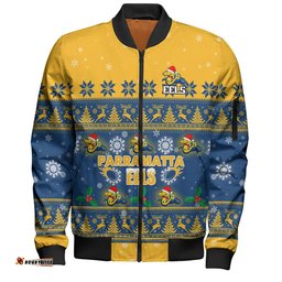 Amazing Aussie Parramatta Eels Christmas Custom Special Ugly Christmas Bomber Jacket
