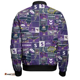 Amazing Aussie Melbourne Storm Team Of Us Die Hard Fan Supporters Comic Style Bomber Jacket