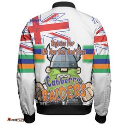 Amazing Aussie Canberra Raiders Happy Australia Day We Are One And Free V2 Bomber Jacket