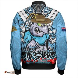 Amazing Aussie New South Wales Blues Ripped Legacy Of The Game The ANZAC Spirit Lives On Bomber Jacket