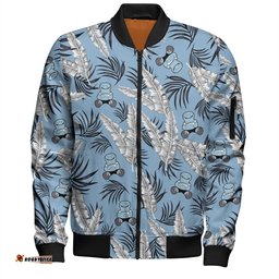 Amazing Aussie Cronulla Sutherland Sharks Tropical Patterns Sharkies Bomber Jacket
