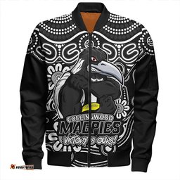 Amazing Aussie Collingwood Aboriginal Inspired Tough Fan Football For Life Bomber Jacket
