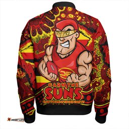 Amazing Aussie Gold Coast SUNS Blazing Spirit Of Victory Bomber Jacket