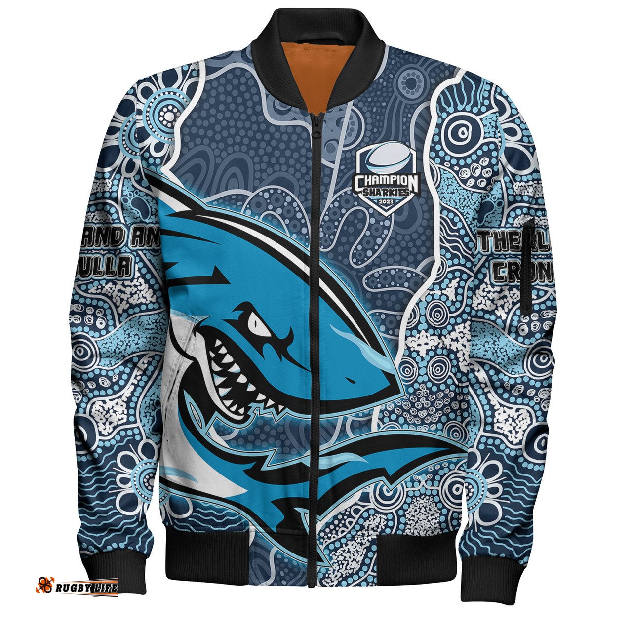 Amazing Aussie Cronulla Sutherland Sharks Grand Final Custom Custom Sharks Painting Bomber Jacket