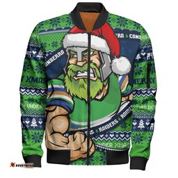 Amazing Aussie Canberra Raiders Ugly Knit Style For Christmas Game Fans Bomber Jacket