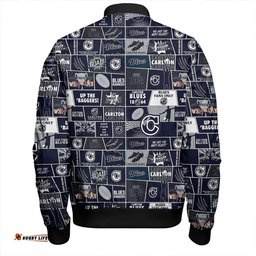 Amazing Aussie Carlton Legacy Of The Pride Comic Style Bomber Jacket
