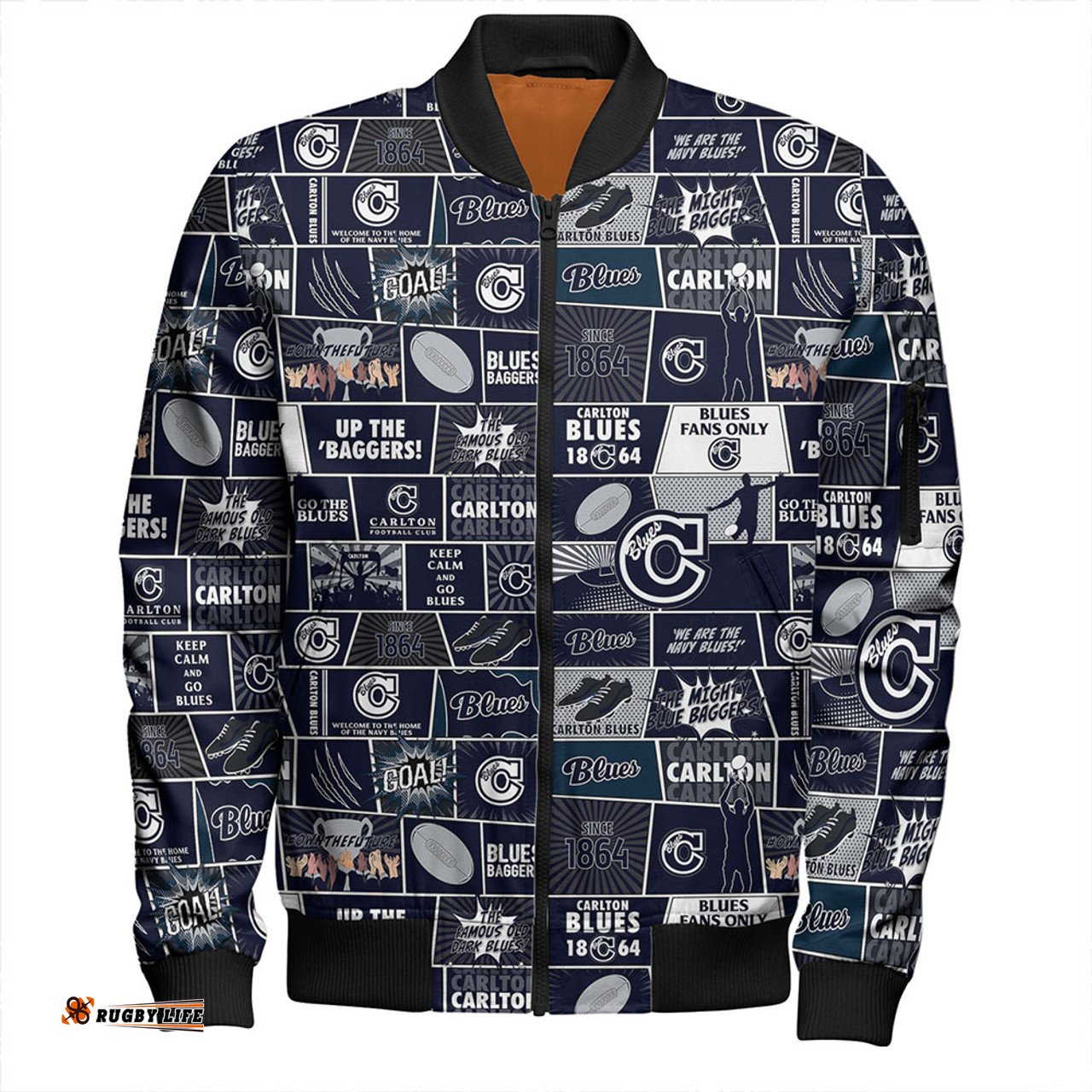 Amazing Aussie Carlton Legacy Of The Pride Comic Style Bomber Jacket