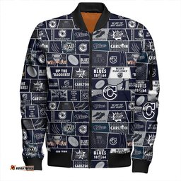 Amazing Aussie Carlton Legacy Of The Pride Comic Style Bomber Jacket