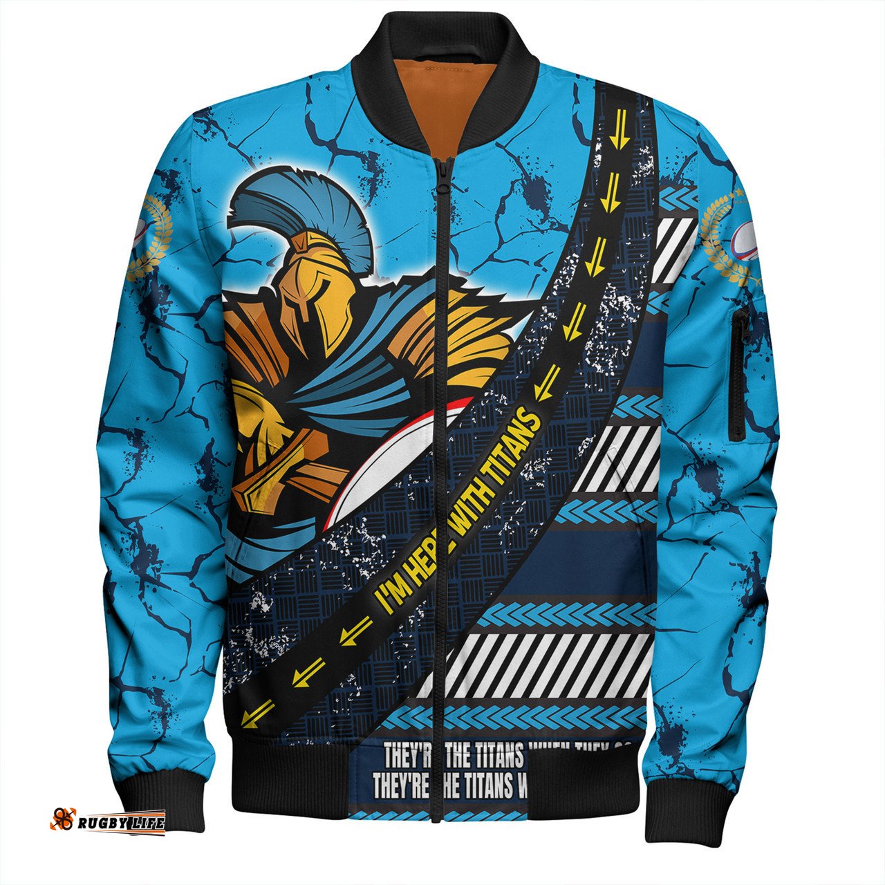 Amazing Aussie Gold Coast Titans Sport Theme Song For Rugby With Sporty Style Bomber Jacket