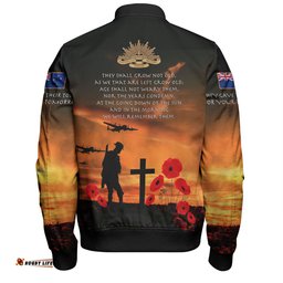 Amazing Aussie New Zealand Warriors Anzac Day New Zealand Warriors Remember Orange Bomber Jacket