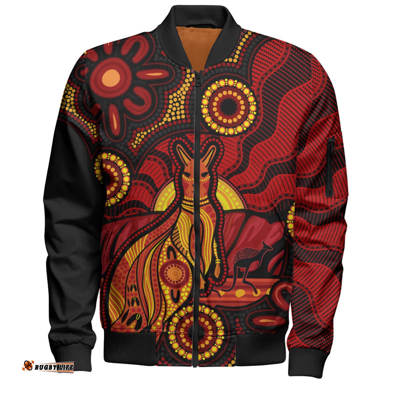 Amazing Aussie Indigenous Australian Aboriginal Echoes Of The Dreaming Bomber Jacket