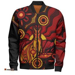 Amazing Aussie Indigenous Australian Aboriginal Echoes Of The Dreaming Bomber Jacket